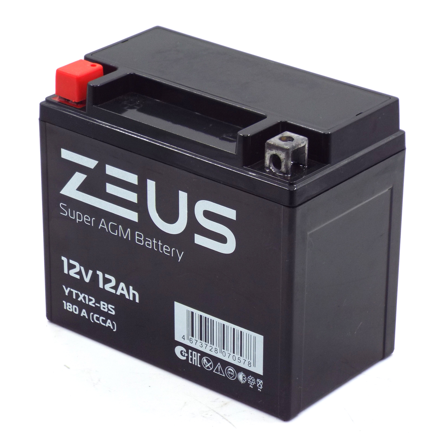 Аккумулятор 6МТС-12 Zeus Super AGM (YTX12-BS) Аккумулятор 6МТС-12 Zeus Super AGM (YTX12-BS)