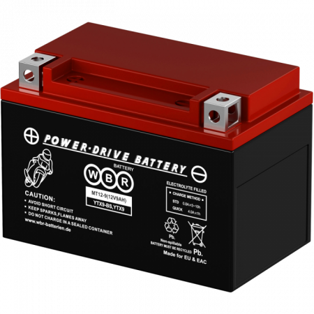 Аккумулятор 6МТС-9 WBR МТ12-9 (YTX9-BS)