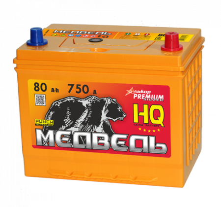 Аккумулятор 6СТ-80 «Медведь Silver Asia (105D26L)» о/п