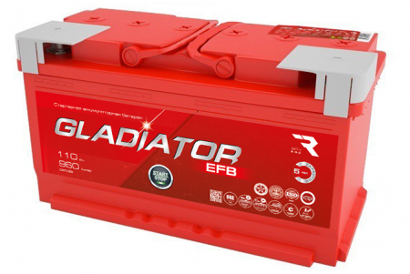 Аккумулятор 6СТ-110 «Gladiator EFB» о/п