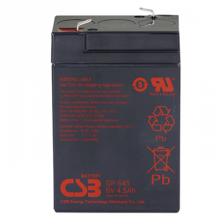 Аккумулятор CSB GP 645 (6В 4.5Ач)
