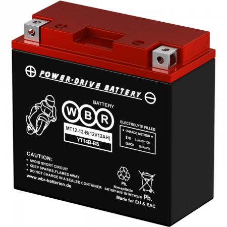 Аккумулятор 6МТС-12 WBR МТ12-12-B (YT14В-BS)
