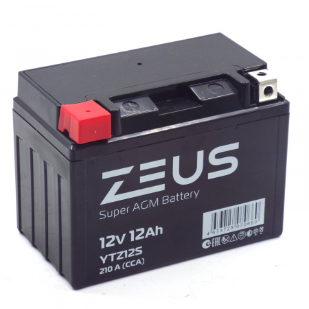 Аккумулятор 6МТС-12 Zeus Super AGM (YTZ12S)