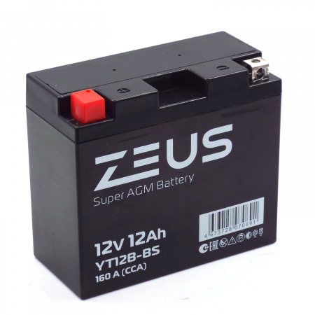 Аккумулятор 6МТС-12 Zeus Super AGM (YT12B-BS)