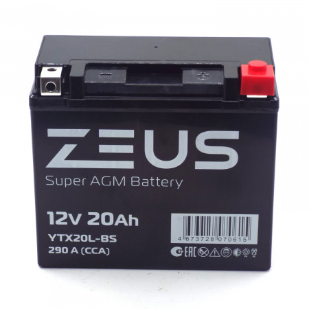Аккумулятор 6МТС-20 Zeus Super AGM (YTX20L-BS)