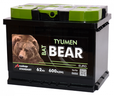 Аккумулятор 6СТ-62 «BatBear» п/п