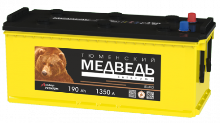 Аккумулятор 6СТ-190 «Тюменский Медведь» рос. конус