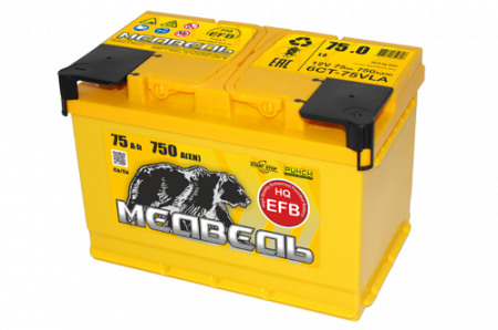 Аккумулятор 6СТ-75 «Медведь EFB» о/п