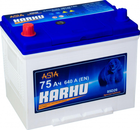 Аккумулятор 6СТ-65 «Karhu Азия (75D23L)» о/п