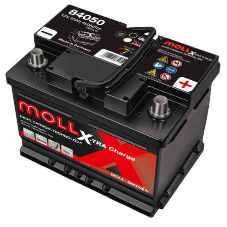 Аккумулятор 6СТ-50 «MOLL X-tra charge» о/п низ.